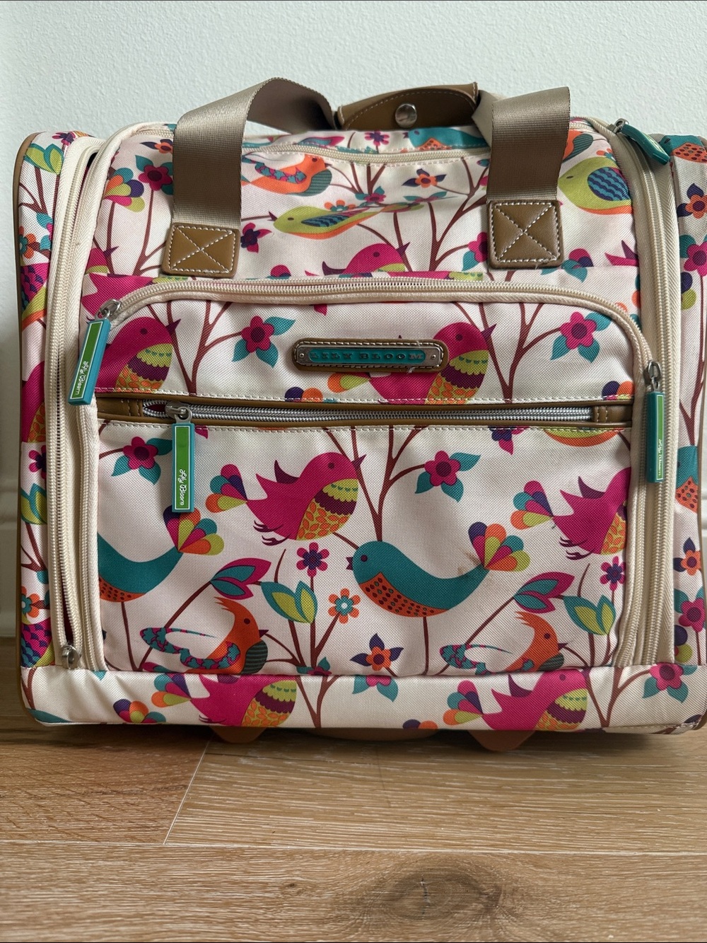 Lily Bloom Colorful Bird Print Weekender Bag - Multicolor